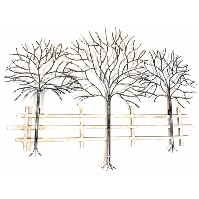 Maturi Winter Tree Scene Metal Wall Décor & Reviews Wayfair.co.uk